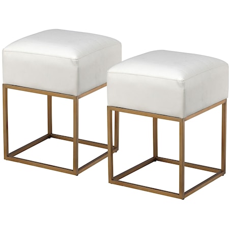 Set of Two Accent Stools
